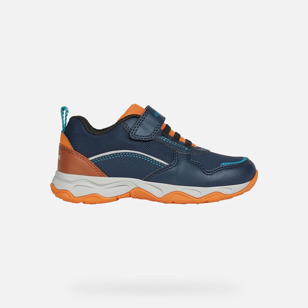 Geox Erkek Çocuk Spor Ayakkabı Lacivert/Turuncu - Calco - HCS-610872